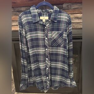 NWOT Thread & Supply Green Plaid Shirt Size Small